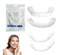 XPEX 3 Paia Dentiera Provvisoria,Faccette Dentali Universali Superiore e Inferiore,Provvisoria Denti Finti per Uomini e Donne di Denti Cattivi Denti Imperfetti