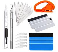 XPEX 7Pz Attrezzi di Installazione Vinile a Tinta con Avvolgimento Finestra Auto,Kit Wrapping,Spatola Pellicole Adesive Set con Raschietto Blu,Pellicola wrap,Spatola Per Pellicole Adesive
