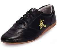 XPF Scarpe da Arti Marziali Scarpe da Tai Chi Scarpe da Ginnastica Kung-Fu Unisex Antiscivolo Sport all'Aria Aperta Traspirante,Black-47