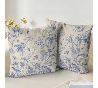 XPHZZL - Set di 2 federe decorative per cuscini, 60 x 60 cm - Morbide federe decorative a doppio lato con foglie da giardino per divano, letto, giardino, esterni, decorazione primaverile con cerniera