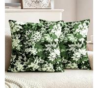 XPHZZL Set di 2 federe per cuscini, 40 x 40 cm, moderne, floreali, morbide, corte, in peluche, con cerniera invisibile, eleganti federe per cuscini artistiche, per divano, letto, giardino, soggiorno