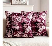 XPHZZL Set di 2 federe per cuscini, 40 x 40 cm, moderne, floreali, morbide, corte, in peluche, con cerniera invisibile, eleganti federe per cuscini artistiche, per divano, letto, giardino, soggiorno
