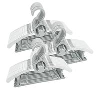 Xpieoyrm 30 Pezzi 28-36cm Regolabili e Antiscivolo Appendiabiti per Bambini Vestiti, Appendini per Bambini Impilabili Plastica con Gancio a Forma di Orsetto, Salvaspazio Grucce, per Neonati