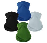 Xpieoyrm 4 Pezzi Scaldacollo Multifunzione, Antivento Scaldacollo per Uomo Donna, Elastico Copricollo Paracollo Sportivo Sciarpa Tubolare Maschere Scalda Coll, per Ciclismo Biker Sport all'Aria Aperta