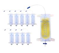 XPJBKC 10 Pezzi Catetere Vescicale, 1000 ML Sacche Per Urina, Sacche Urina Da Gamba con Tubo da 30 cm e Valvola Antireflusso, Sacche Urina Da Letto Per Uomini e Donne