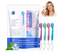 XPJBKC 26 Mini Spazzolino da Viaggio, Mini Spazzolino da Denti 5-in-1 con Dentifricio, Filo Interdentale, Stuzzicadenti e Raschietto Lingua, Spazzolini Portatili M-ini per Viaggi e Trasferte di Lavoro