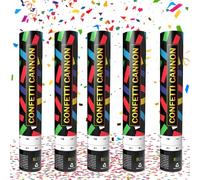 XPJBKC Cannoni Coriandoli, 5Pcs Sparacoriandoli, Coriandoli Carnevale, Cannone Spara Coriandoli, Coriandoli per Festeggiare una Laurea, Baby Shower - 30cm