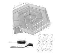 XPJBKC Generatore di Fumo Freddo, Affumicatore a Freddo in Acciaio Inox con Maniglia, Generatore di Fumo con 8 Ganci e 2 Spazzole, Riutilizzabili Affumicatore per Barbecue