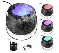 XPJBKC Macchina di Nebbia di Halloween, Calderone Strega con Nebbia, Calderone Halloween con 12 Luci Colorate a LED, Pentolone Strega Halloween, Fog Macchina Nebbia Diffusore per Halloween, Natale