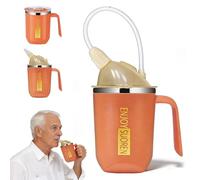 XPJBKC Tazza con Beccuccio per Anziani, 3 in1 400ml Tazza per Bere con Cannuccia, Coperchio e Manico, Convalescente Senza Fuoriuscite per Adulti, Adatto a Pazienti, Anziani e Disabili