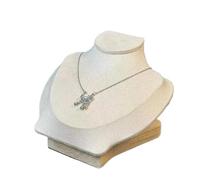XPJYUA Espositore per collane busto Espositore for collane in lino, espositore for ritratti, for vetrine, for gioielli, for manichini, for busti(18.5CM)