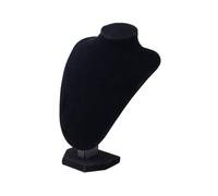 XPJYUA Espositore per collane busto Necklace Chain Jewelry Bust Stand for Long Necklaces Pendant Decoration Stylish Organizer(Black Velvet 21x15)