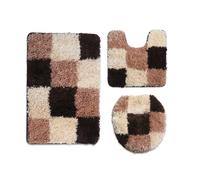XPJYUA Set Tappetini Bagno Floor Mat Household Bathroom Water Absorption Combination Set of Three Pieces(3)