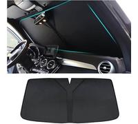 XPKLTXZW Parasole per Parabrezza Auto per VW Caddy 2015-2021, Pieghevole Isolamento Termico E Protezione UV Parabrezza Anteriore Parasole Estate Interno Accessori,A/Black