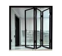 XPLKQXE Finestra Scorrevole in Vetro per La Casa, Cancello Retrattile in Alluminio A Libro per Interni, Porta Pieghevole Salvaspazio, Trasformazione di Loft(120X160CM/47.2X63.0IN)
