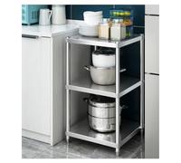 XPLKQXE Organizzatori E Supporto Portaoggetti in Acciaio Inossidabile, Ripiano Regolabile, unità di Scaffalatura Verticale per Lavanderia, Cucina, Bagno(20x60x80cm)