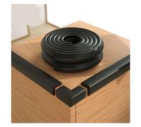 XPLKQXE Paraurti per bordi da parete, angoli affilati di sicurezza, imbottitura adesiva in schiuma, protezione per bordi da parete, cuscino in schiuma per tavolino da caffè e cucina (nero, 1 pezzo)