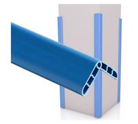 XPLKQXE Protezioni paraurti da parete, asta di protezione adesiva pre-nastrata, strisce di sicurezza a forma di L, protezione per colonna da parete in PVC per parcheggio e magazzino (colore: blu-A