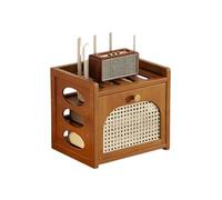 XPLKQXE Tavolo Per Armadio Router WiFi, Supporto Per Router, Gestione Cavi Mobiletto Soggiorno, Ufficio A Casa, Camera Da Letto, Corridoio, Ufficio(Marrone,30.5x20x28cm)