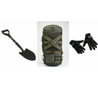 Xplorer zaino Xp Backpack 280 per uso metal detector + Pala All Black + Guanti