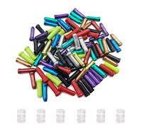 XPOOP 100Pcs Terminali Cavi Bici, Tappo per Cavo del Freno,Tappi Terminali per Cavi Bicicletta, Cappuccio del Cavo della Lega del Cambio della Bicicletta, Terminali per Cavi Freno Adatto a Bici