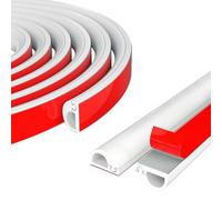 XPOOP Mini Canalina Portacavi, Canali a Cavo Semicircolare, Canaline Fili Elettrici, Canalina Passacavi Muro Adesiva, Canalina Flessibile per Cavi Elettrici, Canalina Passacavi (3 Metri)