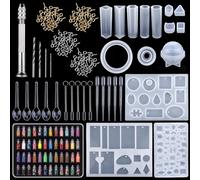 XPOOP Molde Silicona Resina, Moldes Resina Epoxi, Kit de Molde con Accesorios, Resina Moldes Silicona, para Hacer Llavero, Joyas, Hacer Colgante, DIY Manualidades