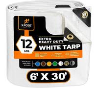 Xpose Safety - Telo protettivo multiuso in polietilene resistente, 15 x 80 cm, resistente, impermeabile, resistente alle intemperie, agli strappi e agli strappi, extra spesso 12 mil in polietilene