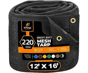 Xpose Safety Telone in rete resistente, 30,5 x 40,6 m, multiuso, con flusso d'aria, utilizzabile per legare, ombreggiare, recinzioni, tettoie, autocarri con cassone ribaltabile, resistente agli