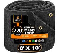 Xpose Safety Telone in rete resistente - Copertura protettiva nera multiuso con flusso d'aria - Uso per legami, ombra, recinzioni, tettoie, autocarri con cassone ribaltabile - Resistente agli strappi