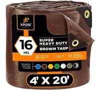 Xpose sicurezza super heavy duty 16 mil Brown Poly TARP, marrone