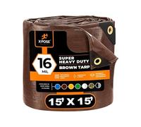 Xpose sicurezza super heavy duty 16 mil Brown Poly TARP, marrone