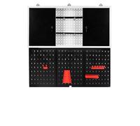 XPOtool Armadio attrezzi con pensile & parete portattrezzi con 3 pannelli perforati e accessori
