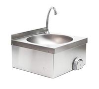 XPOtool Lavello professionale acciaio inox vaschetta rotonda comando a ginocchio montaggio a parete