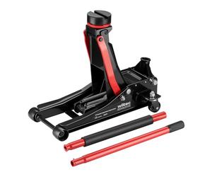 XPOtool Martinetto Idraulico da manovra da 3 t, Altezza di Sollevamento 85-500 mm, cric Mobile, cric per Auto con Doppio pistone e Quattro rotelle