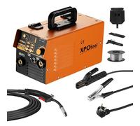 XPOtool Saldatrice a Elettrodo MMA IGBT, Corrente Regolabile 30-120A, Accessori Inclusi, Display LED