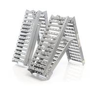 XPOtool Set 2 rampe di carico pieghevoli in 3 parti max. 800kg 195,5x23cm, acciaio antiscivolo per moto