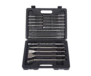 XPOtool Set di punte scalpelli per attacco SDS-Plus 17pz per muratura cemento