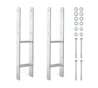 XPOtool Supporto per pali zincato a caldo 2 pezzi Ancoraggio a H