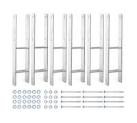 XPOtool Supporto per pali zincato a caldo 6x Staffe portapalo a H Ancoraggio