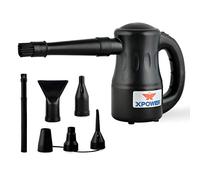 XPOWER Cyber Duster - Spolverino elettrico per spolverare, asciugare, gonfiare, soffiare, dettagli auto, manutenzione computer, soffiaggio foglie, motore ad alte prestazioni, ecologico (nero, A-2)
