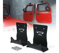 Xprite 2 ganci rimovibili da parete con rivestimento in gomma, staffa per porta in metallo resistente, per Jeep Wrangler CJ YJ TJ LJ LJ JK JKU JL JLU 1956-2021