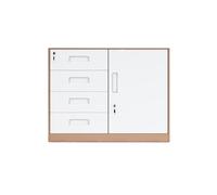 XPSHP25112 Armadietti per ufficio, schedario basso, per ufficio, finanza, soggiorno, cassetto organizer con serratura, piccolo (Bruin)