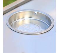 XPSHP25112 Giardino Patio Parco Veranda Cestino for rifiuti a quattro categorie con posacenere aree pubbliche esterne, cestino in acciaio inossidabile