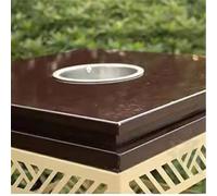 XPSHP25112 Giardino Patio Parco Veranda Cestino for rifiuti in metallo con motivo traforato, cestino da esterno posacenere
