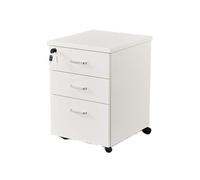 XPSHP25112 Raccoglitori da ufficio, raccoglitore mobile in legno da pavimento a soffitto, armadio corto di stoccaggio moderno semplice con serratura, a tre cassetti(bianco)