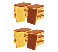 Xptieeck Confezione da 16 Spugne Scrub Un Base Vegetale Naturale, Spugna Scrubber nel Fibra di Palma