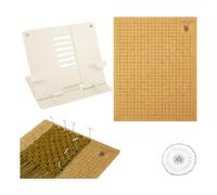 Xptieeck Lavagna per macramè e supporto regolabile in metallo, 30,5 x 40,6 cm, doppio lato per macramè, con spille, per braccialetti e parrucche