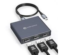 XPTSFDU Splitter da USB C a Displayport triplo monitor 4K60HZ USB C a 3 DisplayPort 1.4 Splitter tipo c a triplo DP 1 in 3 out MST HUB supporta mirroring e Sisplay esteso solo per Windows