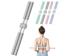 Xpwghap 2025 Bastone da Yoga con Anima in Acciaio Inossidabile E Schiuma,correttore di Postura con Bastone da Yoga,Auxiliari per Lo Stretching E Il Massaggio della Schiena，per Famiglie-Grey
